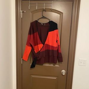 Nic+Zoe Faux Wrap Sweater